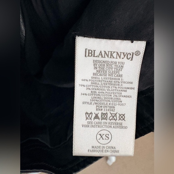 NWOT BLANKNYC Faux Black Leather Jacket - Picture 5 of 5